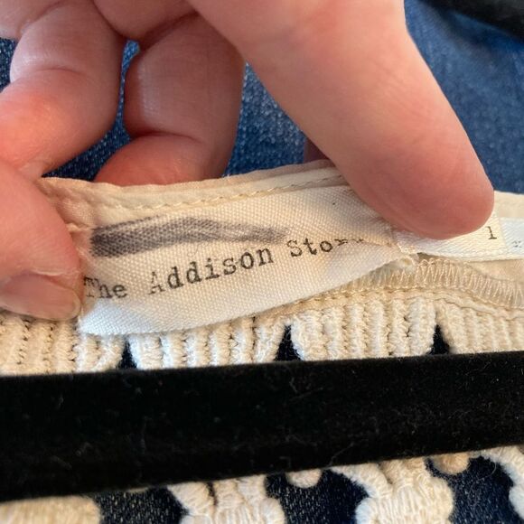 The Addison Story Anthropologie Silk & Cotton Crochet Women's Top - Picture 6 of 10